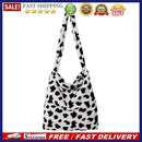 Female Fluffy Leopard Shoulder Bag Women Casual Large Capacity Shoulder Handbag