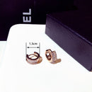 Micro Inlaid Rhinestone Tassel Eardrop Ear Stud Women Wedding Earrings Pendant