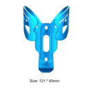 MTB Road Bike Water Bottle Cage Aluminum Lightweight Bottle Bracket (Blue)