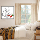 Partial Embroidery Turnip Rabbit 2-Beach 14CT Printed Cross Stitch Cotton Kit