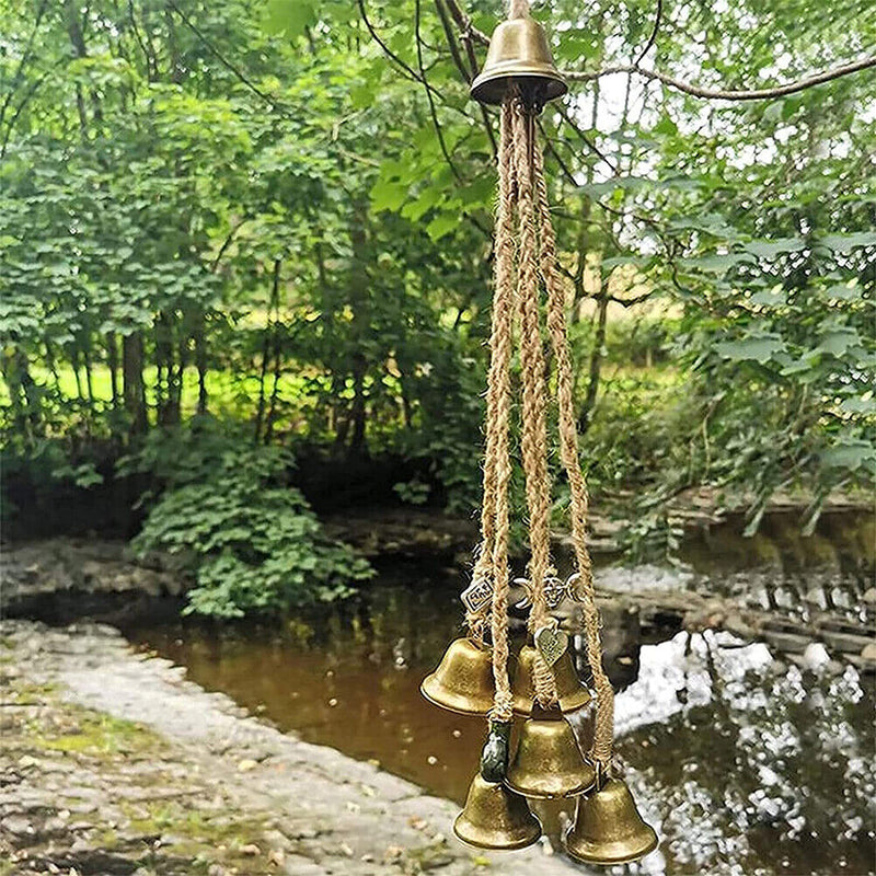 Wind Chimes Witch 6 Bells Amulet Set 27 Inch Window Balcony Pendant Witchcraft