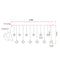 LED Curtain String Light 8Mode Star Moon Plug Night Light  (EU Warm Light)