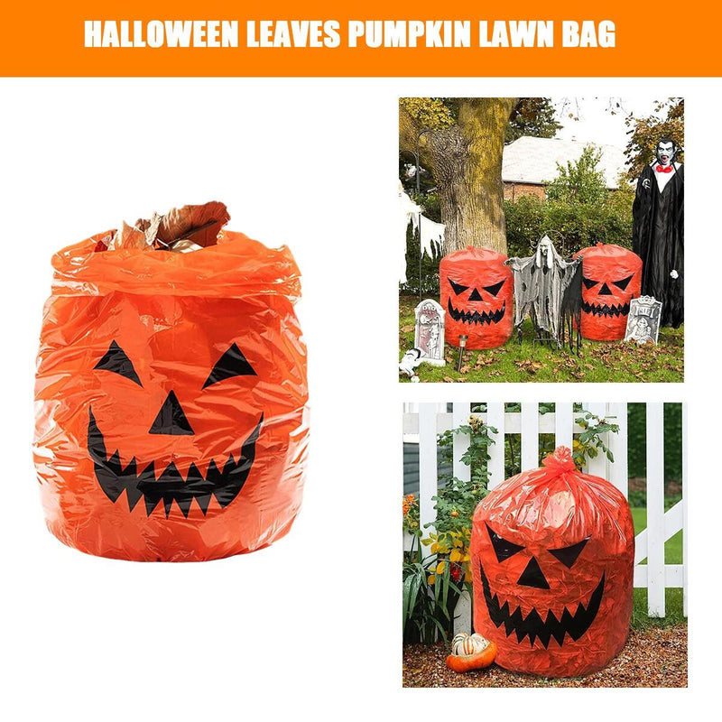 Halloween Pumpkin Bag Lawn Decorations Outdoor, Large Pumpkin Leaf Bags_