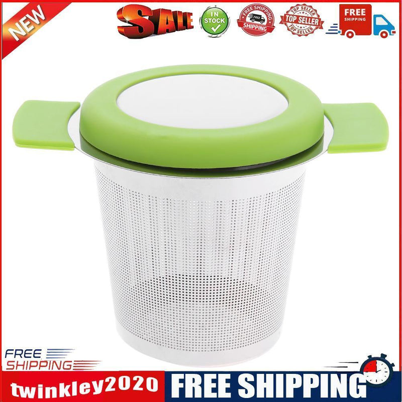 Stainless Steel Tea Strainers Infuser Steeping Loose Leaf Tea Filter(Green)