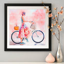 Riding Bicycle Girl DIY 5D Mosaic Full Round Drill Diamond Painting Picture