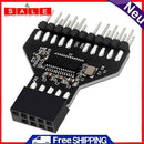 1to 2 USB2.0 9Pin to USB3.0 19Pin Front Panel Plug Connector for Motherboard