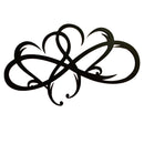 Metal Infinity Heart Art Love Wall Sign Decor for Living Room (DoubleHeart)