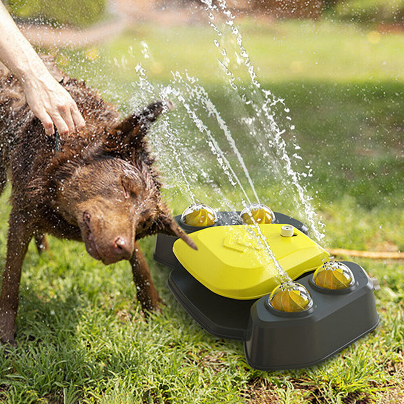 #A Summer Dog Water Sprinkler Outdoor Automatic Water Dispenser Drinking Fountai