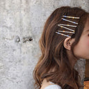 4pcs Elegant Rhinestone Hair Clips Girl Bars Women Simple Hairpins Headwear