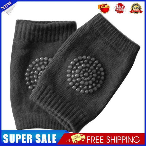 0-24M Kids Non Slip Crawling Elbow Knee Pads Infants Baby Kneecap (Black)
