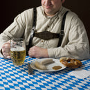 Oktoberfest Tablecover - Plastic Blue White Diamond Table Cloth for Party Newly
