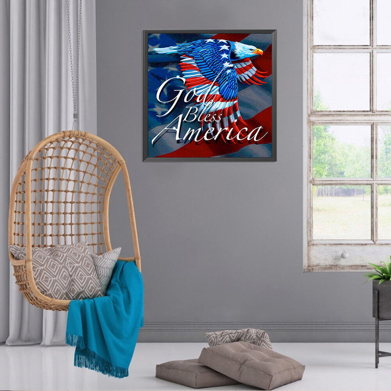 5D Diamond Painting American Eagle Full Round Rhinestone DIY Home Decoration Set