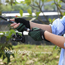 1 Pair Skidproof Half Finger Cycling Fishing Anti-Slip Glove(Green)