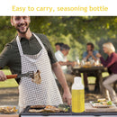 Portable Condiment Bottles with Cover - Clear Bottles for Easily Identity
