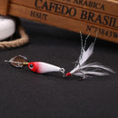 Rotating Sequins Lures with Color Feather Belt 3 Treble Hooks Fishing Tackles