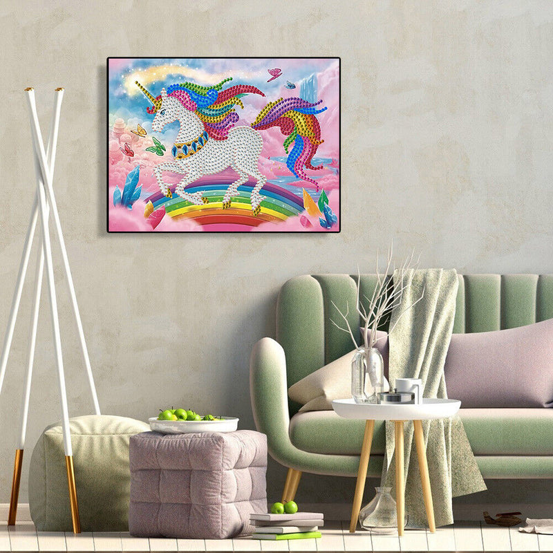 5D Rainbow Horn Horse DIY Part Drill Special Shaped Kit Diamond Painting Craft