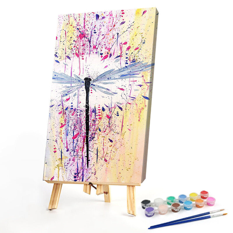 Canvas Paint By Numbers Dragonfly Oil Hand Painted Drawing Kit Home Decoration
