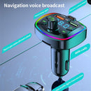 Transmitter Wireless Bluetooth 5.0 Radio MP3 Player 2 USB Fast Charger Adapter