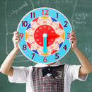 Children Montessori Wooden Clock Toys Colorful Clock with Numeral Teaching Ai