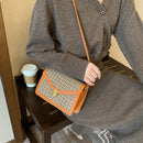 Portbale Female Street Plaid Purse PU Envelope Crossbody Bags Shoulder Clutches