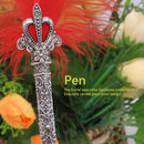 Retro Calligraphy Feather Dip Pen Writing Ink Quill Fountain Pen Set (Red) Newly