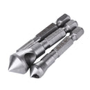 3PCS HSS Titanium Coated Countersink & Deburring Drill Bit Newly