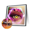 #A 5D DIY Diamond Painting Kits Bright Eye Makeup Full Round Drill Wall Decor