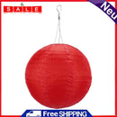 LED Solar Lantern Nylon Solid Color for Outdoor Hanging Christmas Art Ornaments