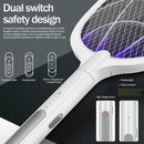 Mosquito Swatter Electric Flies Insect Killer Bug Zapper Racket B1K9