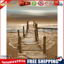 Painting By Numbers Kit DIY Wooden Bridge Canvas Oil Art Picture Home Decor