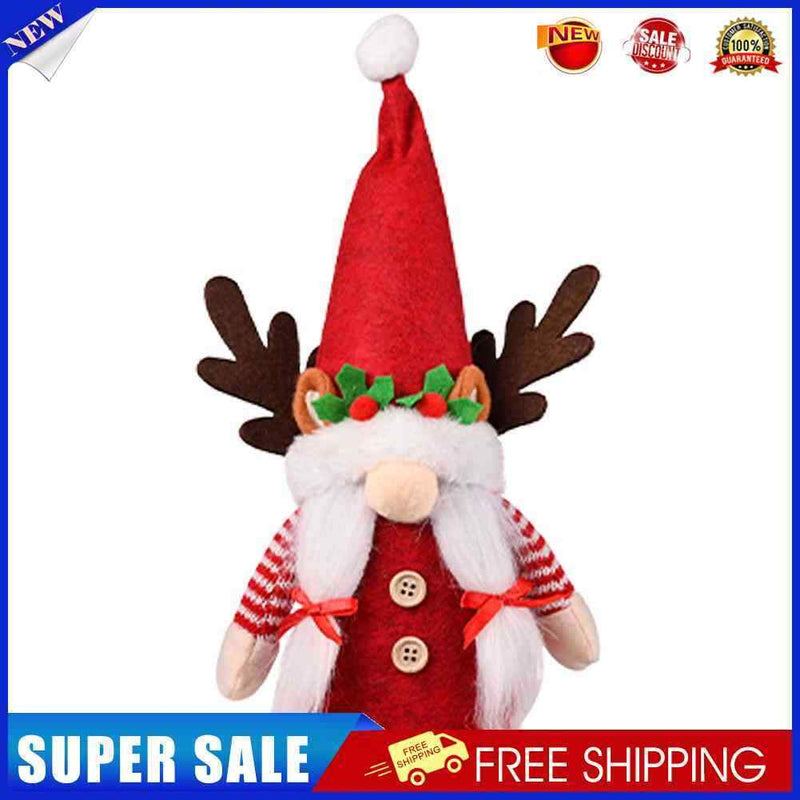 Christmas Gnomes Sequin Cap Decoration for Friends Family Gifts (Antlers Re