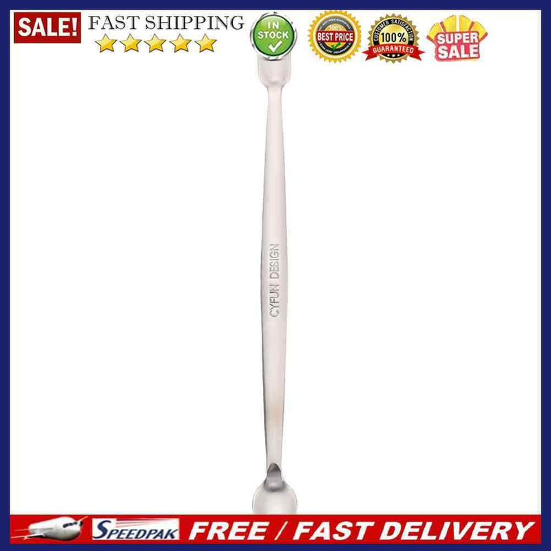 Stainless Steel Handmade Spoon Double Headed Dead Skin Push Remover Nail Clea