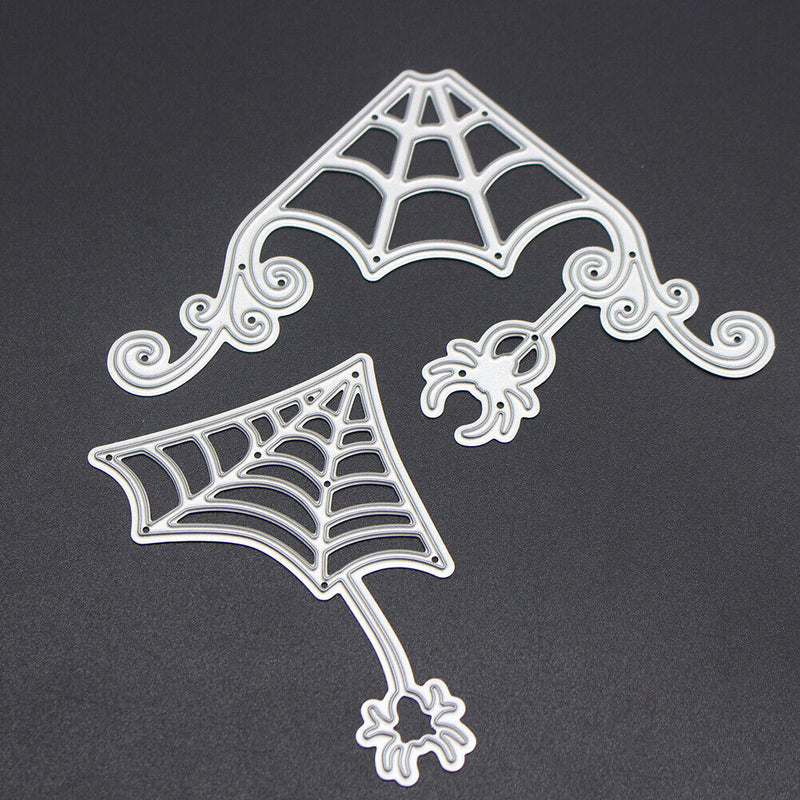 UHKL Punching Tool, 2 Piece Halloween Spider Net, Scrapbooking, Album, Embossing,