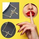 Ladies Wave Love Heart Pendant Clavicle Chain Women Necklace Alloy Jewelry Gi
