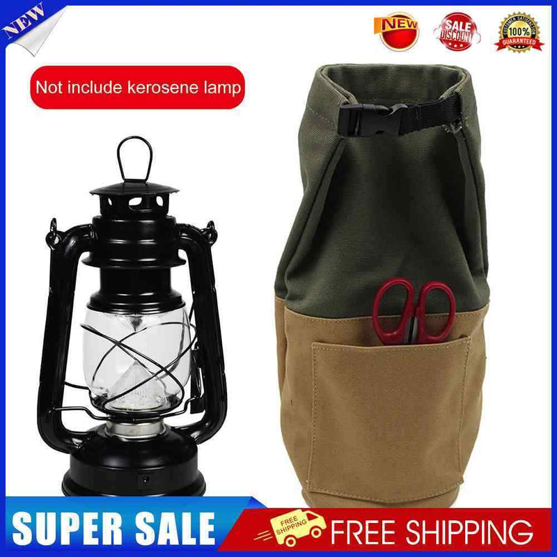 #A Protect Bag with Pockets Kerosene Lamp Protector Cover Hiking Accessories T