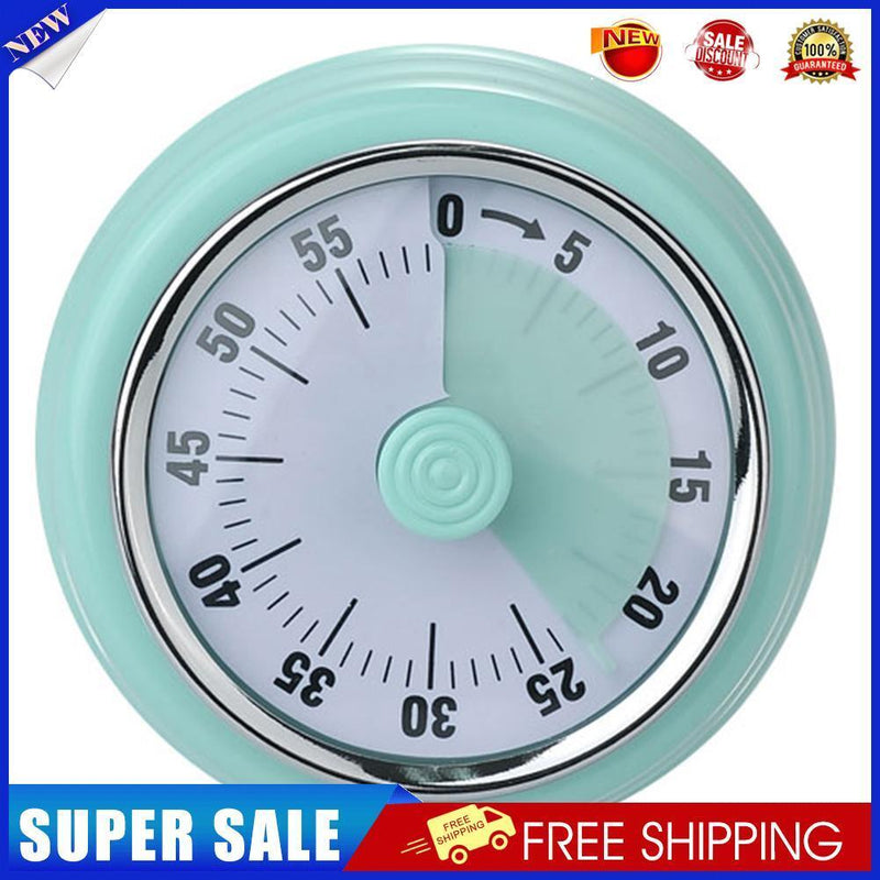 Kitchen Baking Countdown Magnetic Stainless Steel Mechanical Timer (Blue)