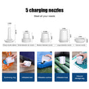 Electric Inflatable Air Pump for Air Beds Swimming Rings Boat Sofa (White)