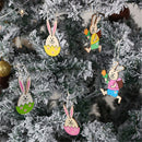 Hanging Easter Rabbit Easter Decorations Easter Wood Chips Hanging Ornaments