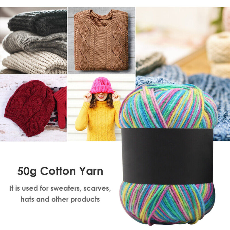 Gradient Color Milk Cotton Yarn Scarf Sweater Crochet Knitting Yarn (Q) Newly