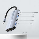 3.0 Adapter Docking Station 4K HDMI PD Charging Dual USB C Hub For Laptop PC