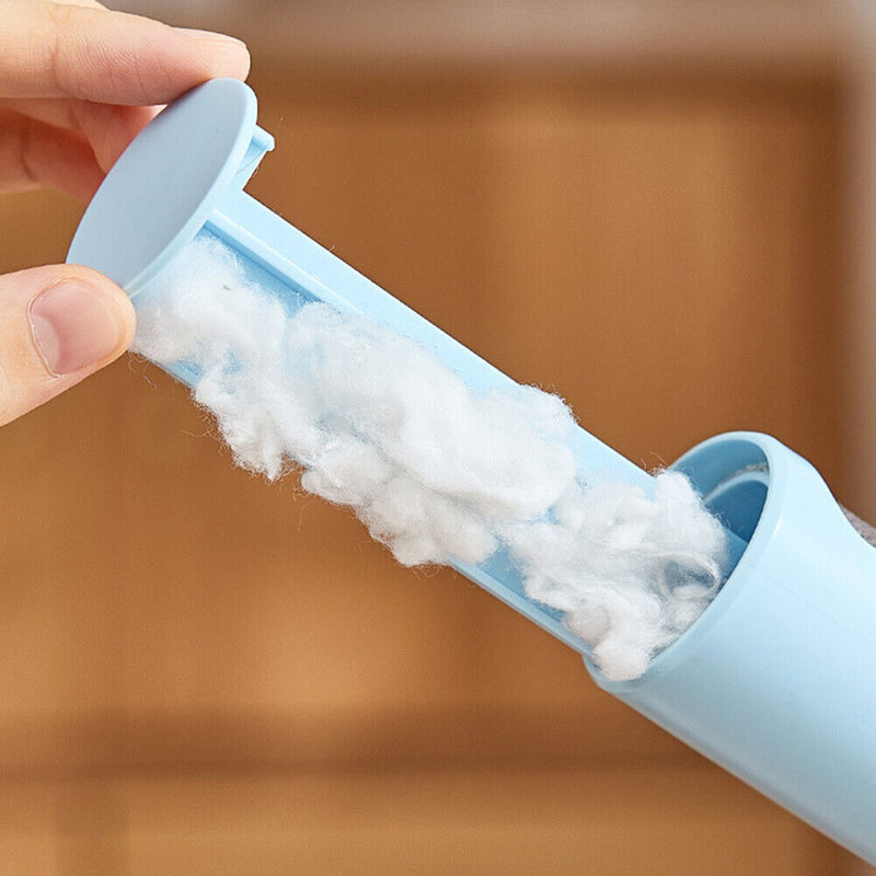 Hair Remover Lint Roller Fur Clothes Cleaning Sticky Dust Brush (Blue)