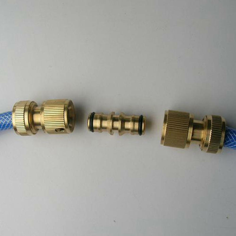 1/2" Brass Quick Connect Hose Pipe Male to Male Garden Joiner Connector L1B9