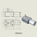 #A 6V Worm Gear Motor High Torque Worm Electric Motor Metal Gear Reverse Self Lo