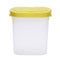 Clear Seasoning Pot Cans Spice Rack 2 Lid Condiment Bottles Box(Yellow) Newly