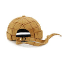 Plaid Docker Pumpkin Cap Women Men Beanie Skullcap Brimless Hat (Yellow)