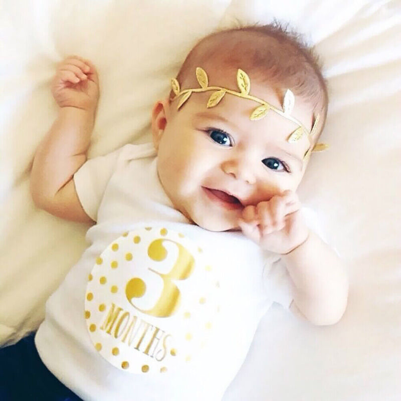 12pcs Newborn Baby Monthly Stickers Pregnant Milestone Memory Photo Props Newly