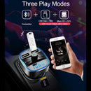 T25 Car Bluetooth-compatible 5.0 FM Transmitter MP3 Player Fast Charging US