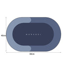 Nordic Style Entrance Door Mat Absorbent Floor Bathroom Carpet (Oval Blue) Newly