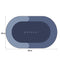Nordic Style Entrance Door Mat Absorbent Floor Bathroom Carpet (Oval Blue) Newly