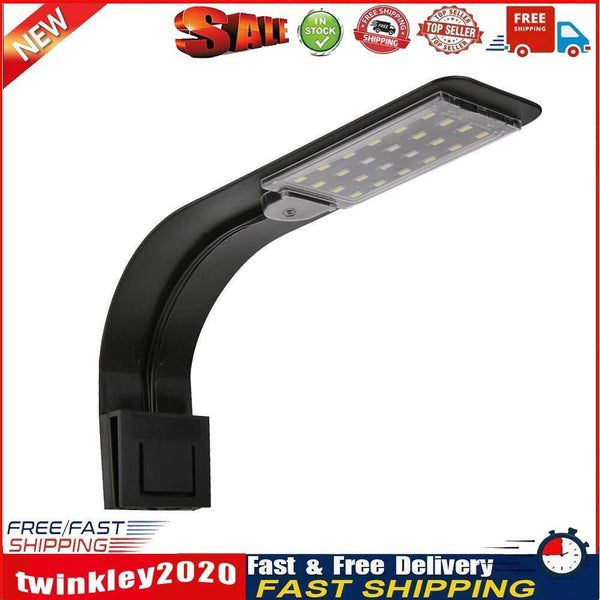 LED Waterproof Aquarium Light Fish Tank Plant Grow Clip Lamp (White Black) Newly